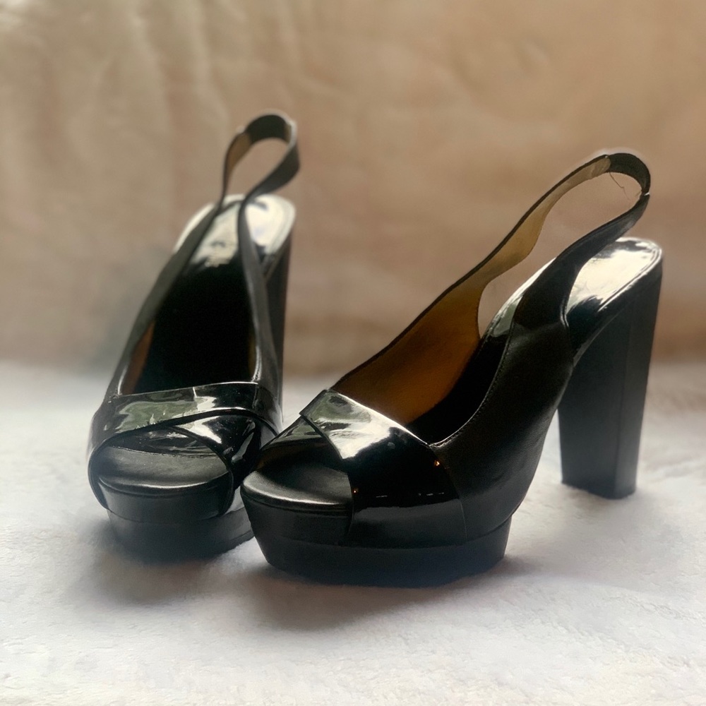 Michael Kors Black leather heels